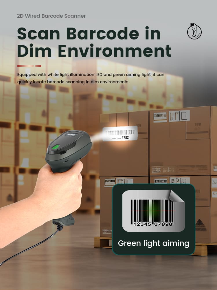 Wired Handheld Barcode Reader