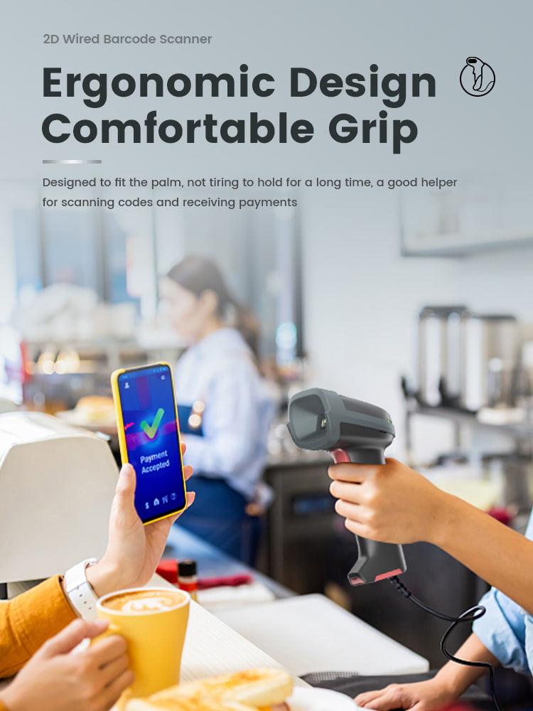 corded 1d/2d barcode scanner