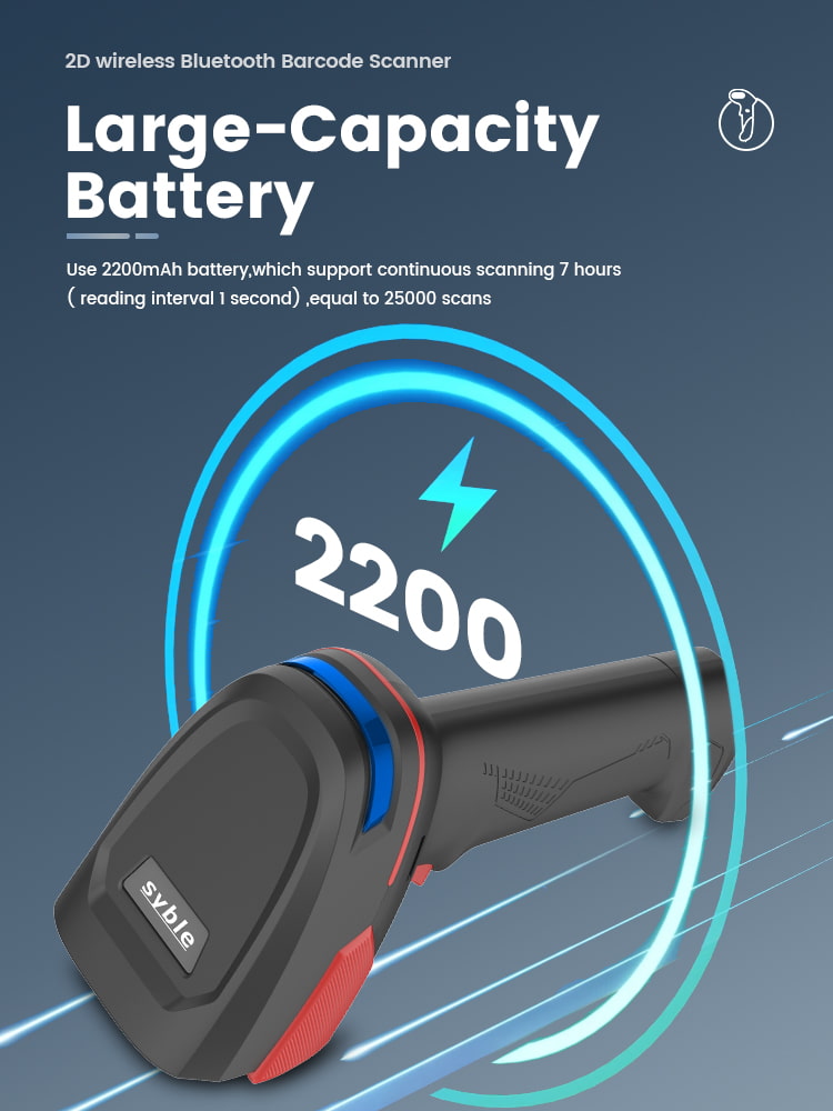 large capacity battery barcode scanner large capacity battery barcode scanner